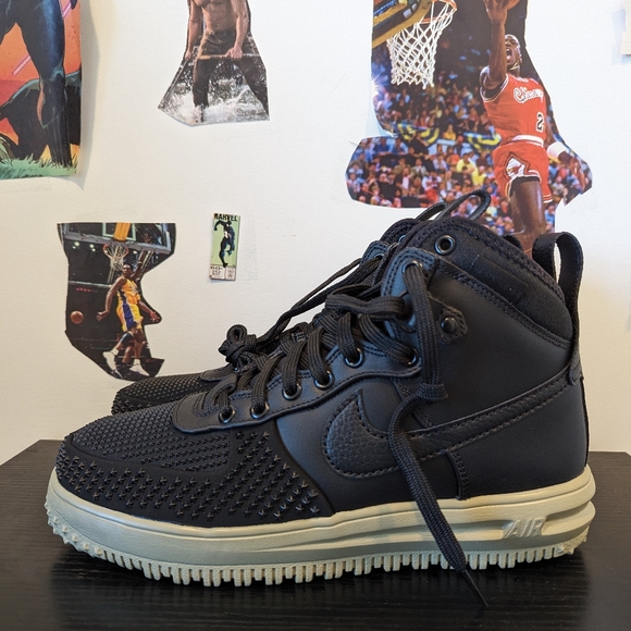 Nike Lunar Force 1 Mid Black Neutral Olive  DZ5320-001 Mens 8.5 - Picture 5 of 7